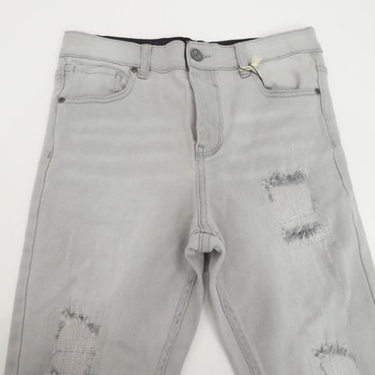 【中古】Retro Engine | レトロエンジン DAMAGE REPAIR GRAY DENIM デニムパンツ 301601230470004 グレー サイズ：L