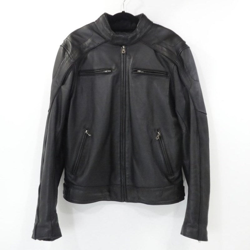 【中古】HARLEY-DAVIDSON | ハーレーダビットソン Reflective Skull Leather Jacket ライダースジャケット 98099-07VM ブラック サイズ：M