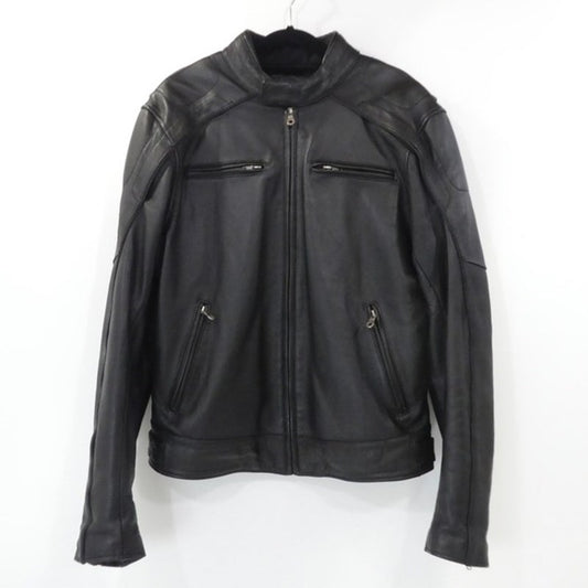 【中古】HARLEY-DAVIDSON | ハーレーダビットソン Reflective Skull Leather Jacket ライダースジャケット 98099-07VM ブラック サイズ：M