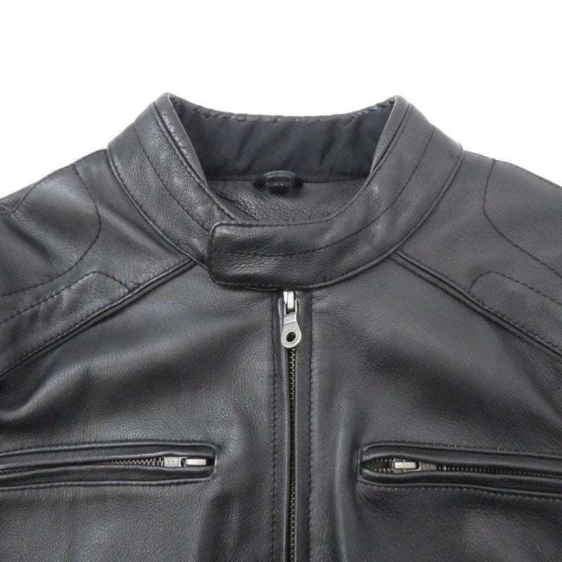 【中古】HARLEY-DAVIDSON | ハーレーダビットソン Reflective Skull Leather Jacket ライダースジャケット 98099-07VM ブラック サイズ：M