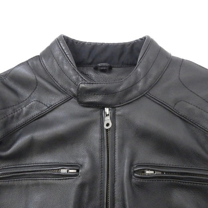 【中古】HARLEY-DAVIDSON | ハーレーダビットソン Reflective Skull Leather Jacket ライダースジャケット 98099-07VM ブラック サイズ：M