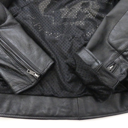 【中古】HARLEY-DAVIDSON | ハーレーダビットソン Reflective Skull Leather Jacket ライダースジャケット 98099-07VM ブラック サイズ：M