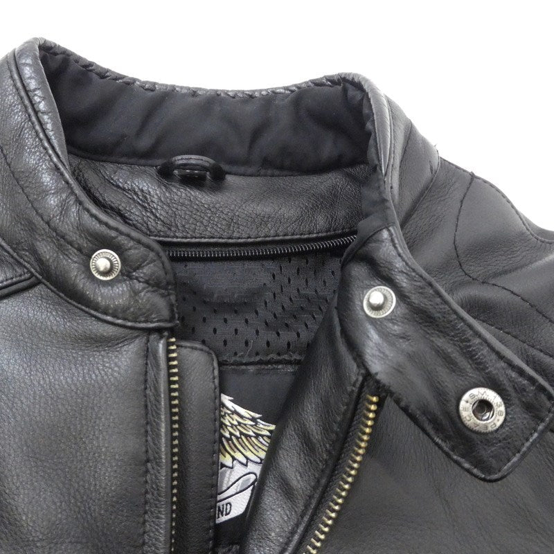 【中古】HARLEY-DAVIDSON | ハーレーダビットソン Reflective Skull Leather Jacket ライダースジャケット 98099-07VM ブラック サイズ：M