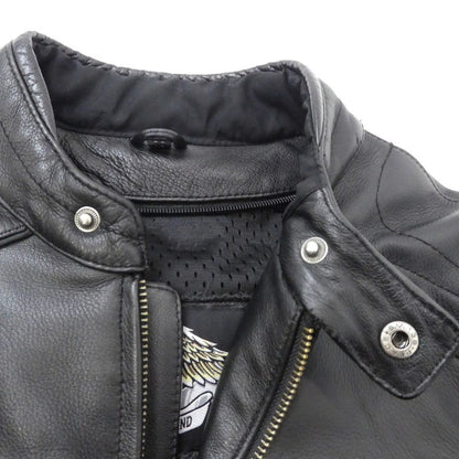 【中古】HARLEY-DAVIDSON | ハーレーダビットソン Reflective Skull Leather Jacket ライダースジャケット 98099-07VM ブラック サイズ：M