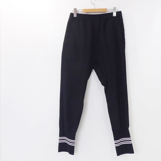 【中古】NEIL BARRETT | ニールバレット 裾リブサルエルクロップドスラックス サルエルパンツ PBPA740XH N029 ブラック サイズ：不明