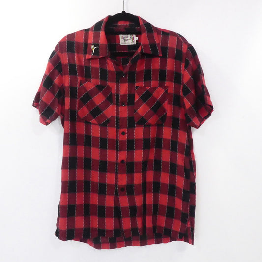 【中古】HYSTERIC GLAMOUR | ヒステリックグラマー RUMBLES 半袖シャツ 0251AH08 レッド サイズ：S