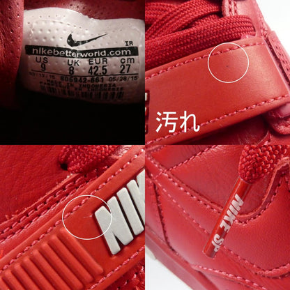 【中古】NIKE | ナイキ AIR TRAINER 1 MID スニーカー 8006942-661 レッド 27cm