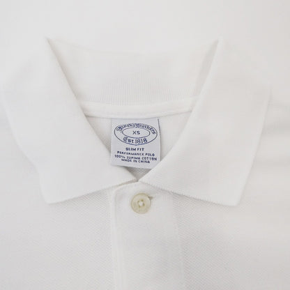 【中古】Brooks Brothers | ブルックスブラザーズ GFスーピマコットンストレッチピケパフォーマンス ポロシャツ 100076745 ホワイト サイズ：XS