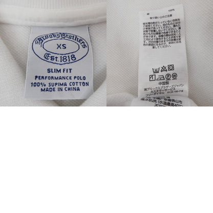 【中古】Brooks Brothers | ブルックスブラザーズ GFスーピマコットンストレッチピケパフォーマンス ポロシャツ 100076745 ホワイト サイズ：XS
