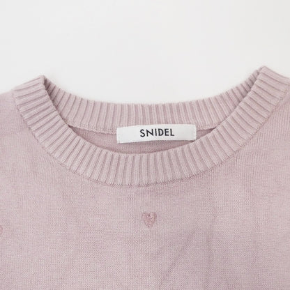 【中古】snidel | スナイデル モチーフニット ニット SWNT241264 ピンク