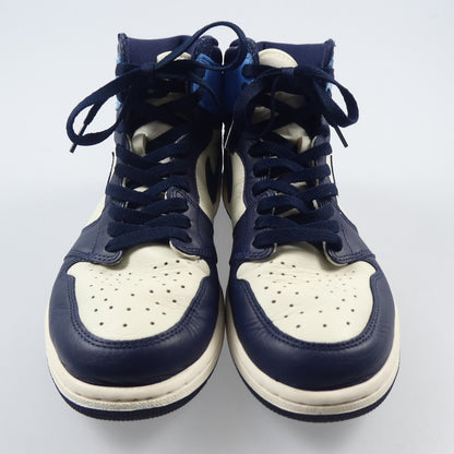 【中古】NIKE | ナイキ AIR JORDAN 1 RETRO HIGH OG スニーカー 555088-140 ネイビー 27.5cm