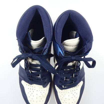 【中古】NIKE | ナイキ AIR JORDAN 1 RETRO HIGH OG スニーカー 555088-140 ネイビー 27.5cm