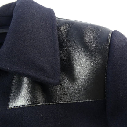 【中古】LOUIS VUITTON | ルイ・ヴィトン レザーヨークメルトンコート その他アウター ネイビー サイズ：46
