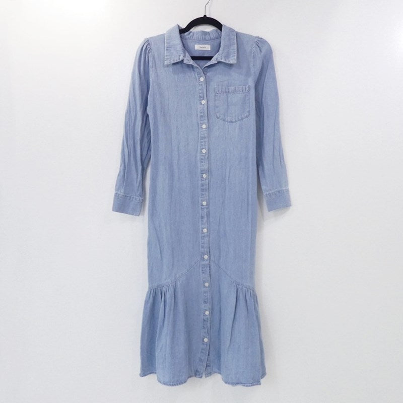 【中古】Darich | ダーリッチ マーメイドシルエットシャツワンピース ワンピース 112214008 サイズ：F 2022S/S インディゴ