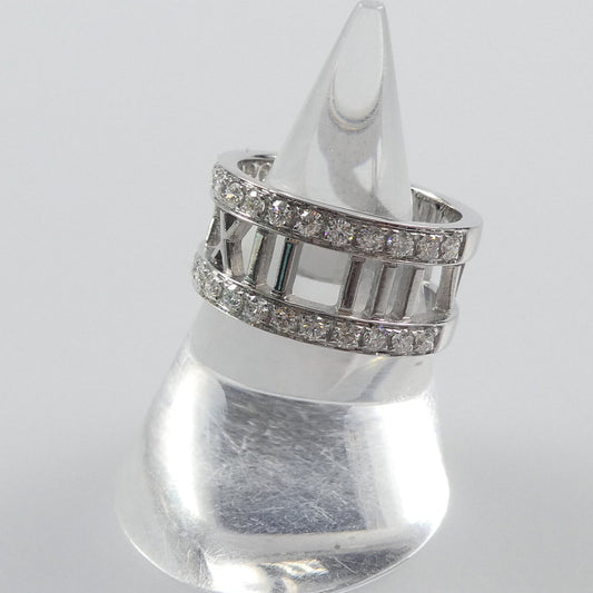 【中古】Tiffany&co | ティファニー アトラスダイヤモンドオープンワイドリング リング・指輪 シルバー