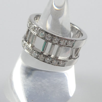【中古】Tiffany&co | ティファニー アトラスダイヤモンドオープンワイドリング リング・指輪 シルバー