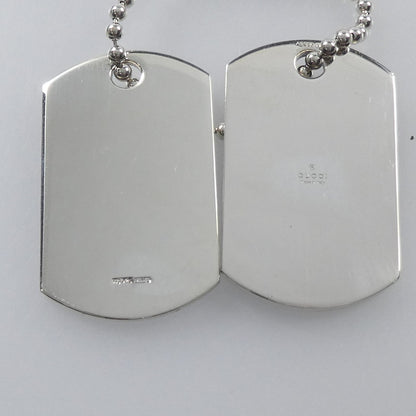 【中古】GUCCI | グッチ ディアマンテダブルドッグタグ ネックレス 272822 シルバー