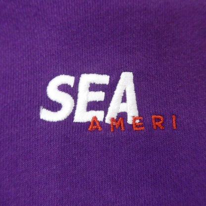 【中古】WIND AND SEA | ウィンダンシーウインダンシー COLLAB SWEAT スウェット WDS-AMR-02 パープル サイズ：L