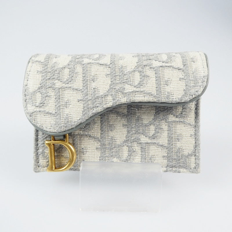 【中古】Christian Dior | クリスチャンディオール SADDLE FLAP CARD HOLDER カードケース S5611CTZQ_M932 グレー