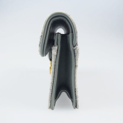【中古】Christian Dior | クリスチャンディオール SADDLE FLAP CARD HOLDER カードケース S5611CTZQ_M932 グレー