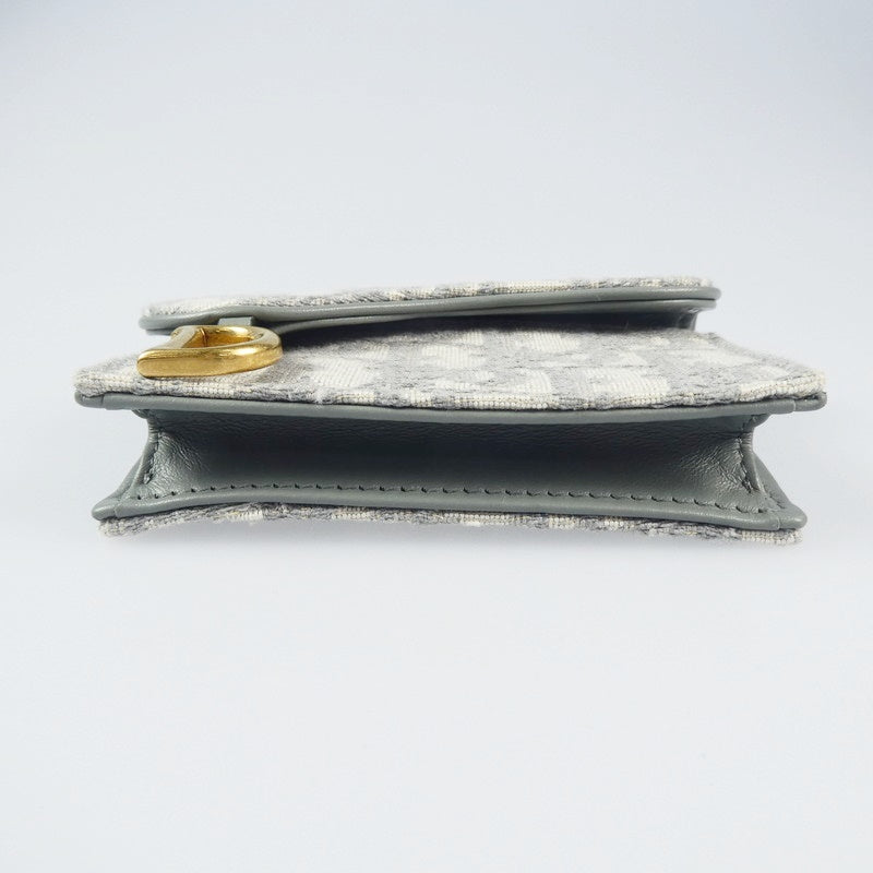 【中古】Christian Dior | クリスチャンディオール SADDLE FLAP CARD HOLDER カードケース S5611CTZQ_M932 グレー