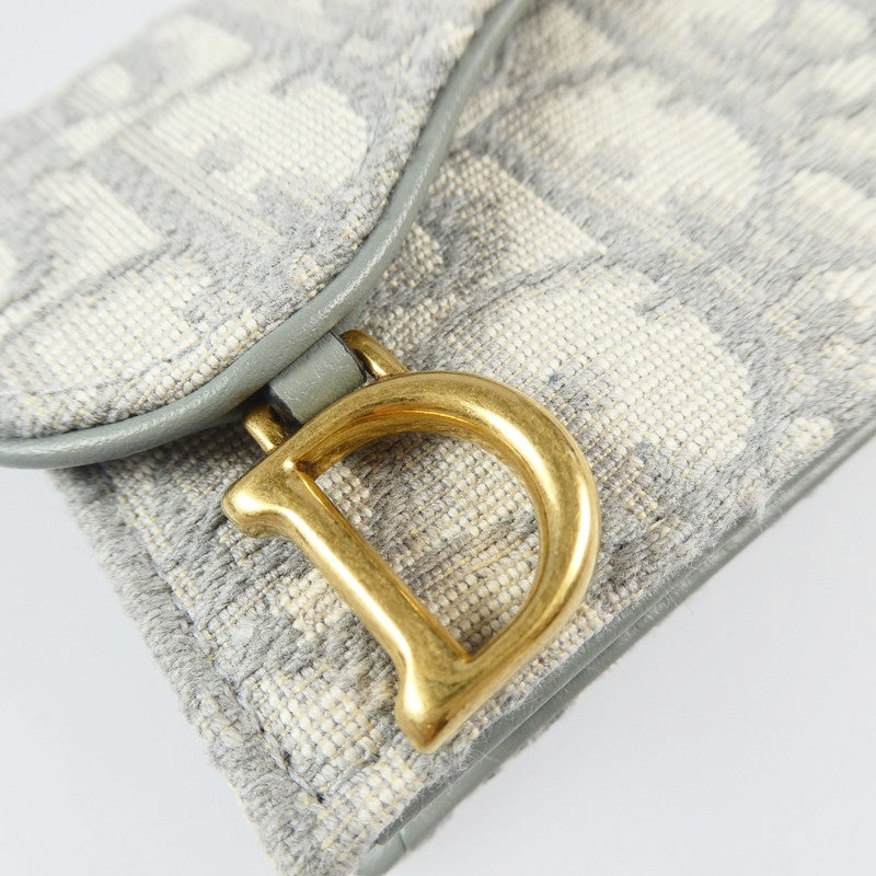 【中古】Christian Dior | クリスチャンディオール SADDLE FLAP CARD HOLDER カードケース S5611CTZQ_M932 グレー