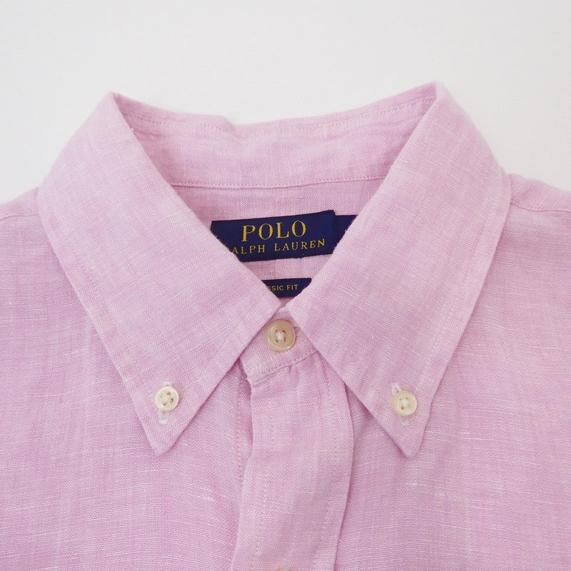 【中古】POLO RALPH LAUREN | ポロ・ラルフローレン 長袖シャツ ピンク サイズ：M