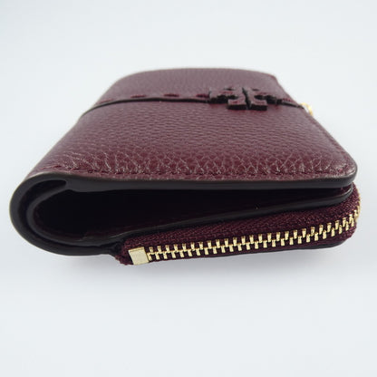 【中古】Tory Burch | トリーバーチ マックグロー 二つ折り財布 148751 ボルドー