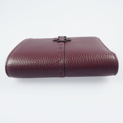 【中古】Tory Burch | トリーバーチ マックグロー 二つ折り財布 148751 ボルドー