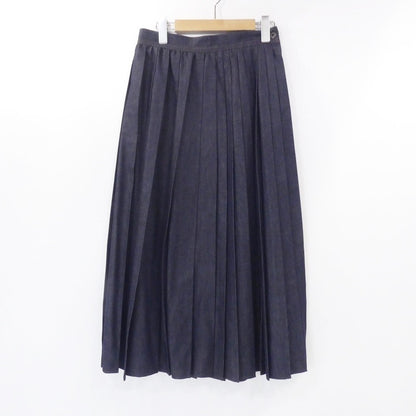 【中古】MAX MARA | マックスマーラ マキシデニムプリーツ スカート 510102076 インディゴ サイズ：36
