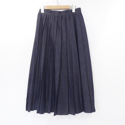 【中古】MAX MARA | マックスマーラ マキシデニムプリーツ スカート 510102076 インディゴ サイズ：36