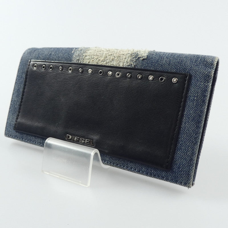 【中古】DIESEL | ディーゼル 長財布 ブルー