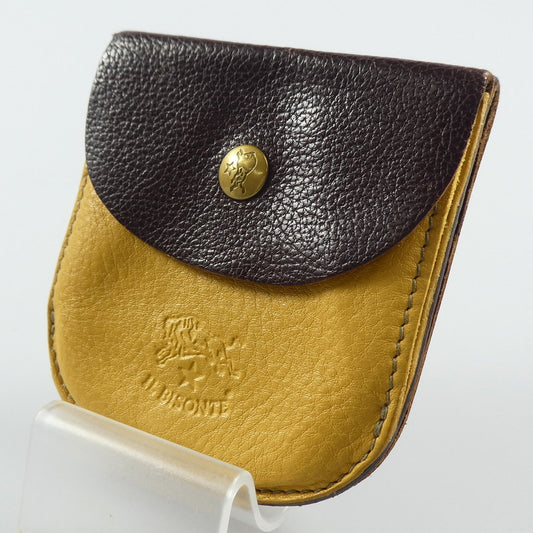 【中古】IL BISONTE | イルビゾンテ 二つ折り財布 411186 イエロー