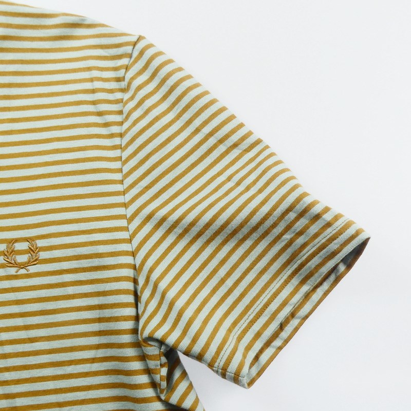 【中古】FRED PERRY | フレッドペリー FINE STRIPE HEAVY WEIGHT TEE 半袖Ｔシャツ M6581 - サイズ：M