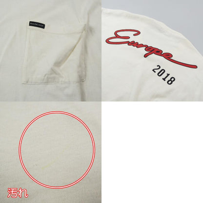 【中古】BALENCIAGA | バレンシアガ EUROPE OVERSIZED POCKET T-SHIRT 半袖Ｔシャツ 508218 サイズ:不明 ホワイト サイズ：不明