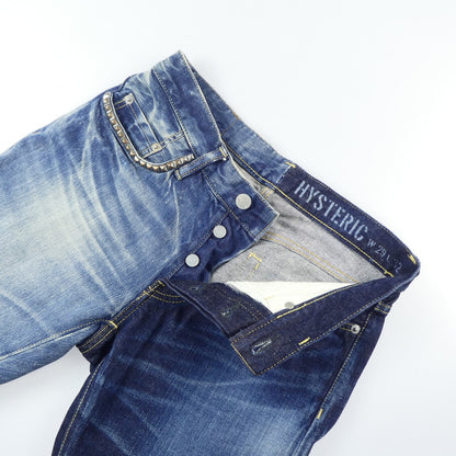 【中古】HYSTERIC GLAMOUR | ヒステリックグラマー HRLR加工スリムストレートデニム デニムパンツ 0241AP12