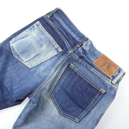 【中古】HYSTERIC GLAMOUR | ヒステリックグラマー HRLR加工スリムストレートデニム デニムパンツ 0241AP12