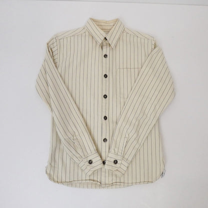 【中古】桃太郎ジーンズ | モモタロウジーンズ WHITE WABASH SHIRTS 長袖シャツ W806071 アイボリー サイズ：36