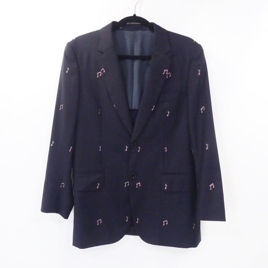 【中古】Paul Smith | ポール・スミス Musical Note Pattern Jacket テーラードジャケット 193700 ネイビー サイズ：S