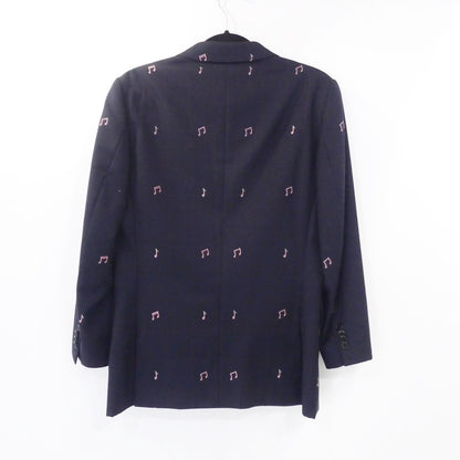 【中古】Paul Smith | ポール・スミス Musical Note Pattern Jacket テーラードジャケット 193700 ネイビー サイズ：S