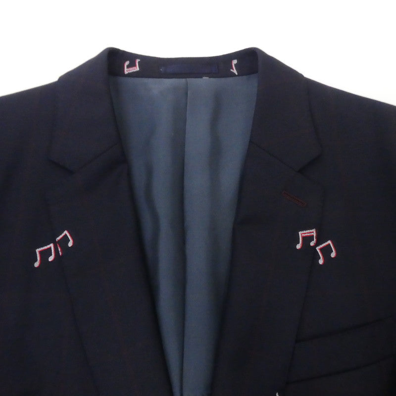 【中古】Paul Smith | ポール・スミス Musical Note Pattern Jacket テーラードジャケット 193700 ネイビー サイズ：S