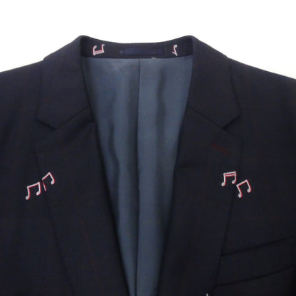 【中古】Paul Smith | ポール・スミス Musical Note Pattern Jacket テーラードジャケット 193700 ネイビー サイズ：S