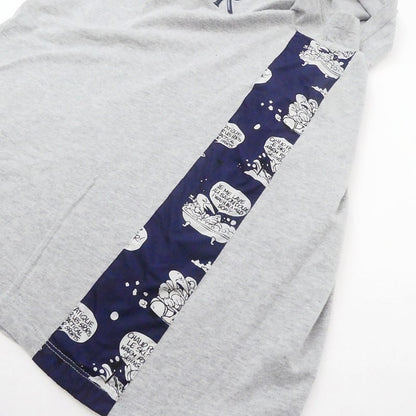 【中古】MONCLER | モンクレール 半袖Ｔシャツ D10918026250 並行品 サイド切り替え ラバーロゴ グレー サイズ：M