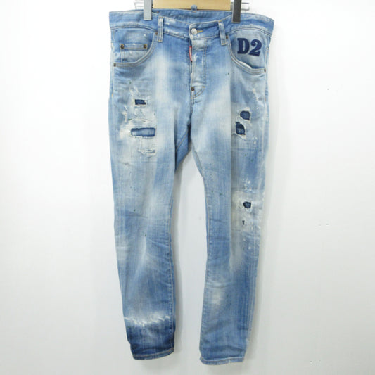 DSQUARED2 | ディースクエアード LIGHT WASH 1 SKATER JEAN スケーター ジーンズ デニムパンツ S74LB0851 ブルー サイズ：48【三重本店】