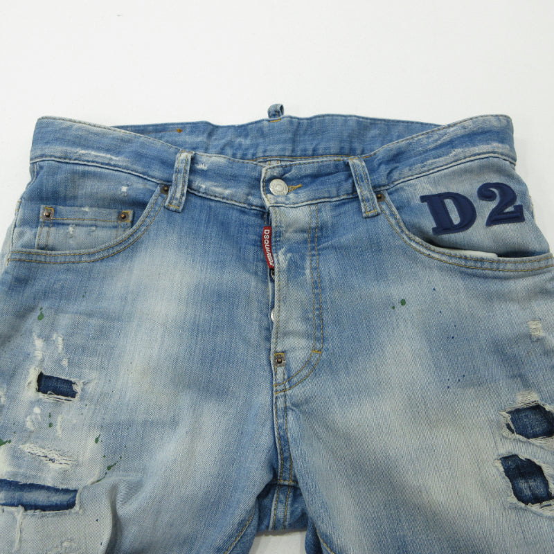 DSQUARED2 | ディースクエアード LIGHT WASH 1 SKATER JEAN スケーター ジーンズ デニムパンツ S74LB0851 ブルー サイズ：48【三重本店】