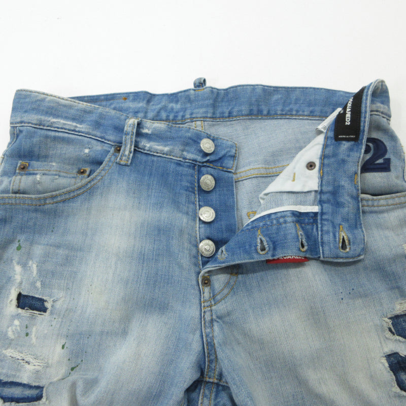 DSQUARED2 | ディースクエアード LIGHT WASH 1 SKATER JEAN スケーター ジーンズ デニムパンツ S74LB0851 ブルー サイズ：48【三重本店】