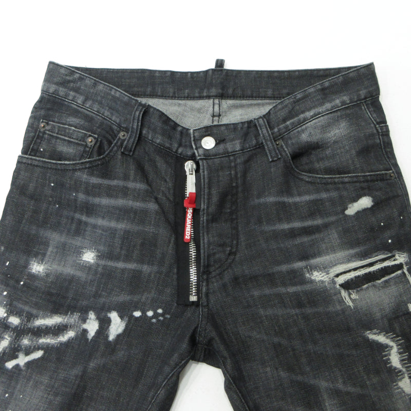DSQUARED2 | ディースクエアード BLACK PIONER WASH SKATER JEAN デニムパンツ S74LB1451 ブラック サイズ：48【三重本店】