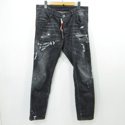 DSQUARED2 | ディースクエアード BLACK PIONER WASH SKATER JEAN デニムパンツ S74LB1451 ブラック サイズ：48【三重本店】