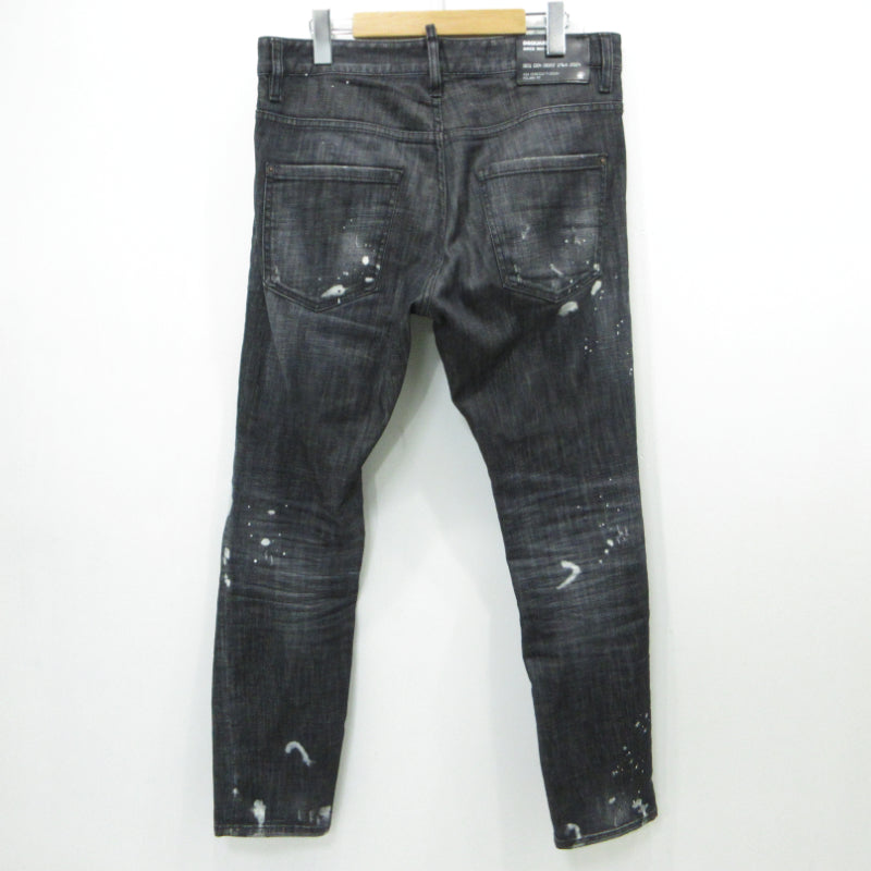 DSQUARED2 | ディースクエアード BLACK PIONER WASH SKATER JEAN デニムパンツ S74LB1451 ブラック サイズ：48【三重本店】