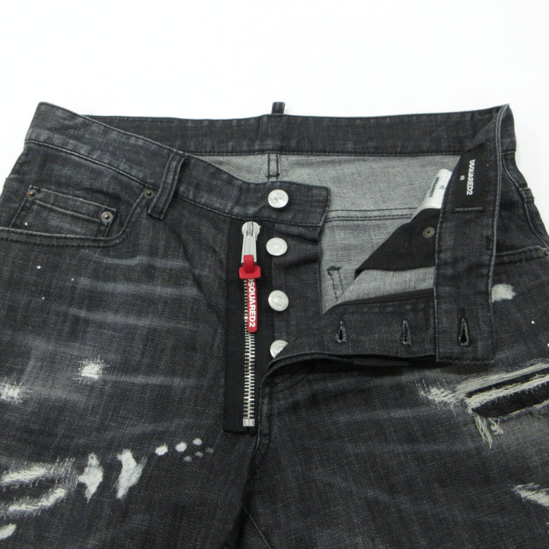 DSQUARED2 | ディースクエアード BLACK PIONER WASH SKATER JEAN デニムパンツ S74LB1451 ブラック サイズ：48【三重本店】